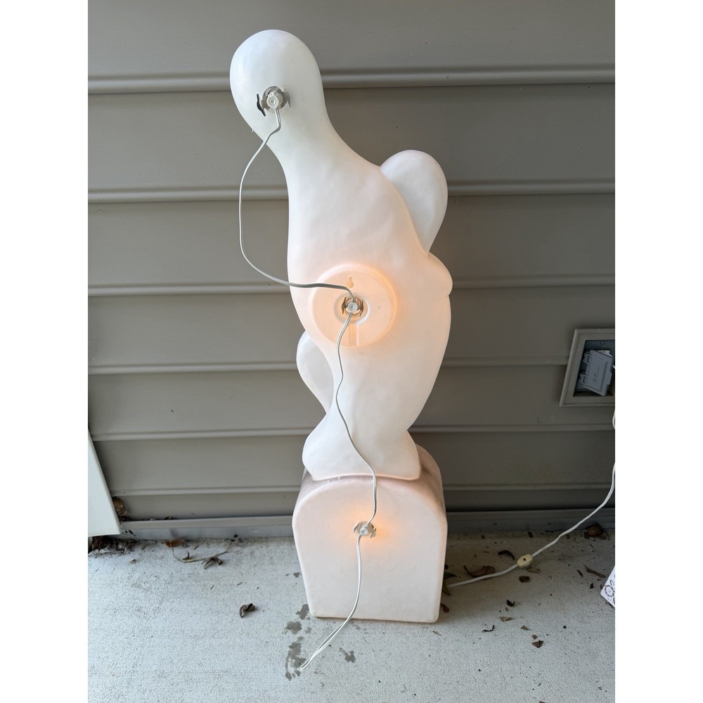 1995 40" Union Products Ghosts Tombstone Lighted Blow Mold Halloween Vtg Works - Picture 7 of 8